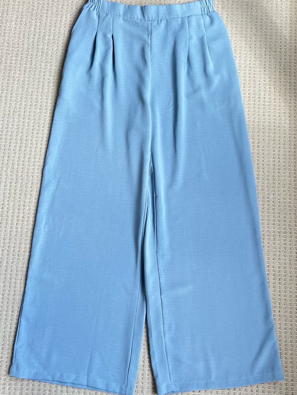 SHEIN Light Blue Wide Leg Pull-On Dress Pants Size L
